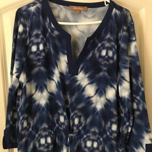New Blue/White Ellen Tracy Tunic L